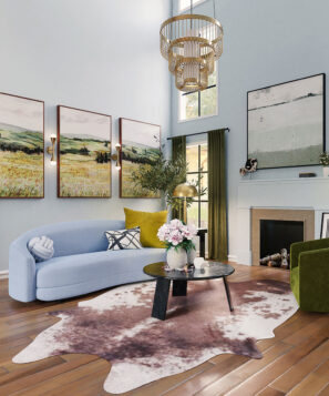 Flow Leather Console Table by Jonathan Adler