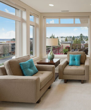 L Shape Sofa Set: 84" Wide Reversible Sofa and Chaise Blue Velvet