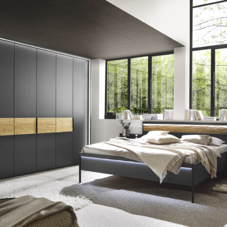 ACAPULCO_1_Graphit-D.,Abs.Riffholz_DTS300cm,H236cm m.PPT+uml.Bel_Bett 180x200cm m.KT+FT-Bel_Naka 1SK