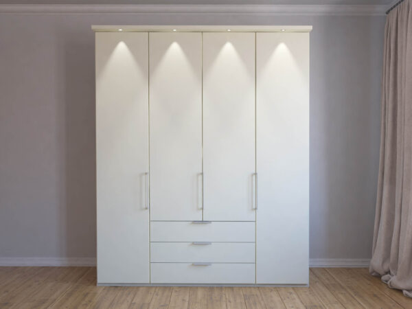 MONACO_1000_2000_FTK-FTS 200 cm Weiss, Kranz mit Beleuchtung